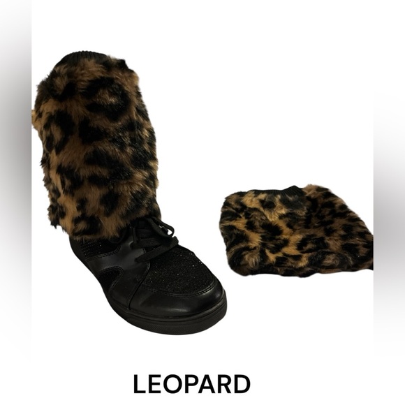 Multiple Colors Faux Fur Soft Costume Leg Warmers Boot Covers Dancewear Rave NWT - Picture 6 of 10